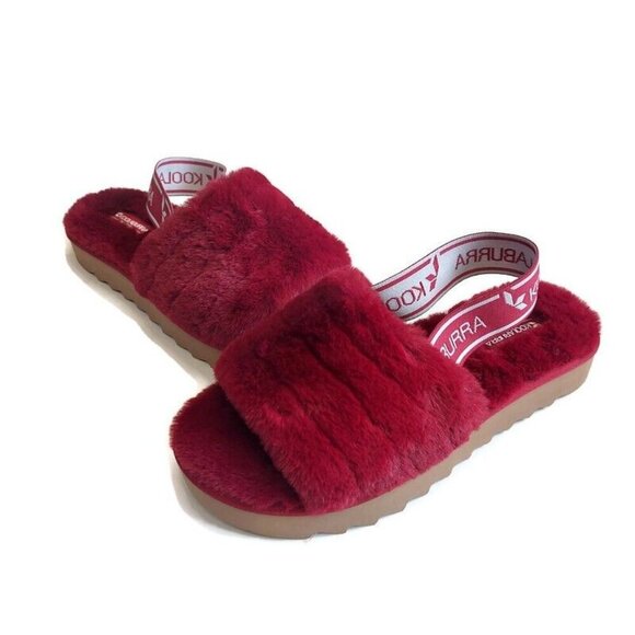 Koolaburra By UGG Fuzz'n II Slide Slipper Womens Size 7 Sandal Rose Red 1116914 - Picture 4 of 8